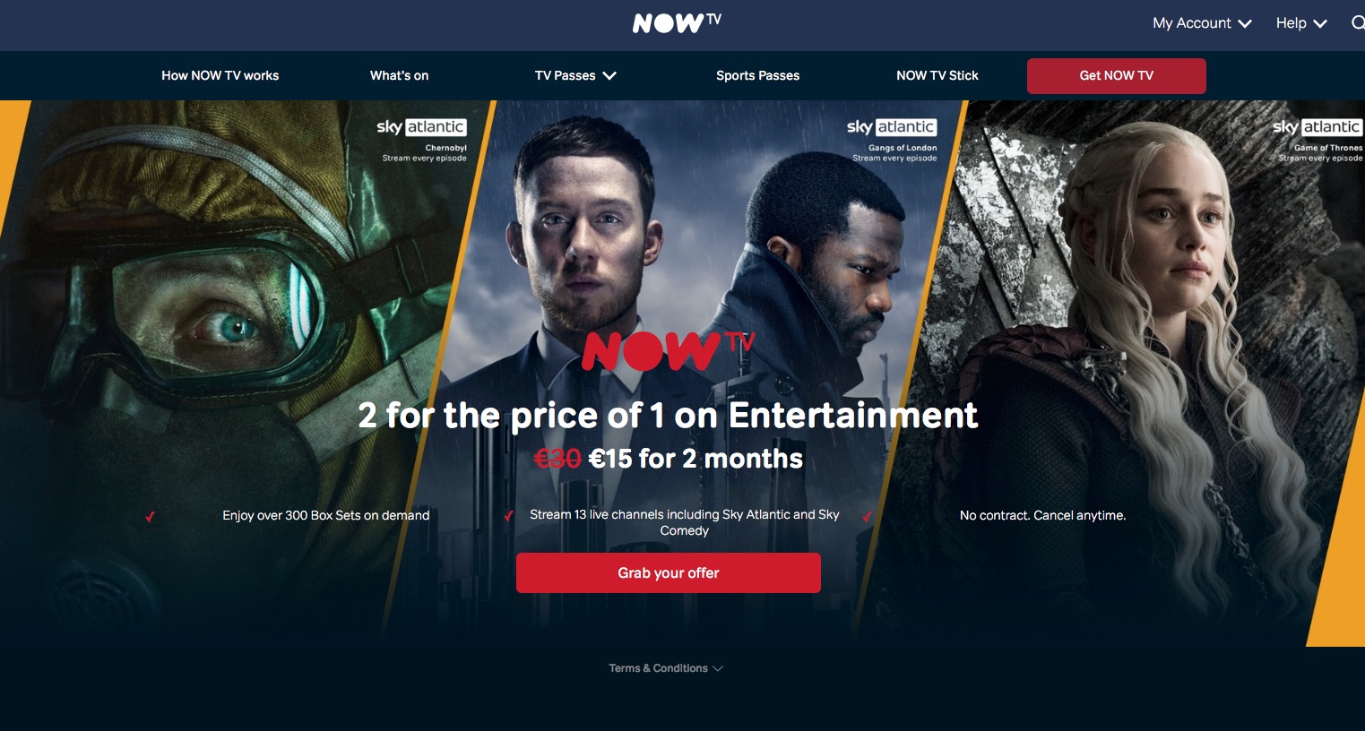 Now discount tv website